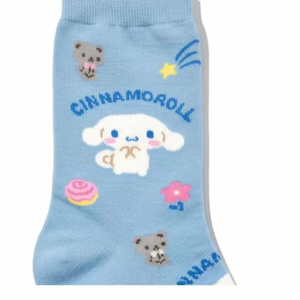 Носки Cinnamoroll Sanrio корейского производства, хлопковые носки, носки средней длины, женские модные носки