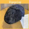 Vintage Beret For Women With Water Wash Denim And Short Brim For Daily Wear