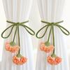 Adjustable Flowers Curtain Straps Decorative Carnation Curtain Tie Rope Curtain Buckle  Bedroom