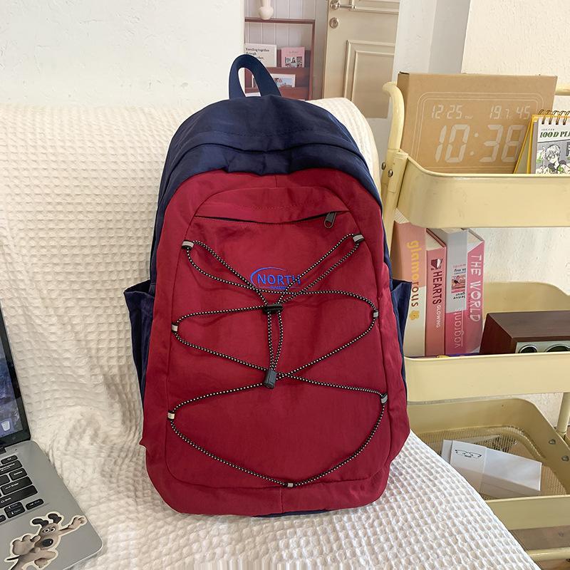 Милый рюкзак-мишка в корейском стиле, новая универсальная модель высокой ценности, в университетском стиле, контрастного цвета, большой вместимости, для путешествий