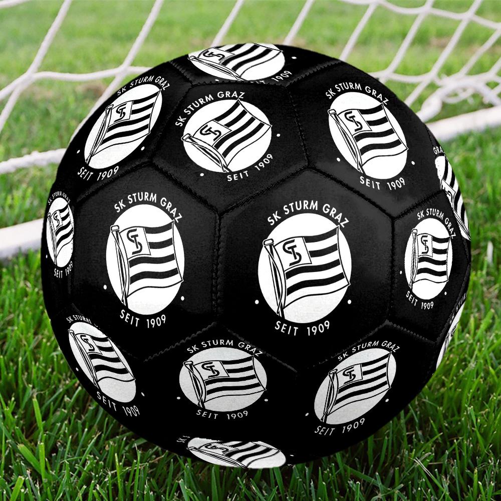1 шт. ЛОГОТИП SK Sturm Graz Футбольный мяч для зала Цветной Для всех возрастов Машинная строчка ПВХ Готов к соревнованиям Прочный Высокий отскок HE3