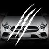Наклейки на автомобиль Ghost Claw Виниловая наклейка на капот автомобиля Креативная модификация Светоотражающие наклейки Царапины дьявольской лапы Украшение автомобиля