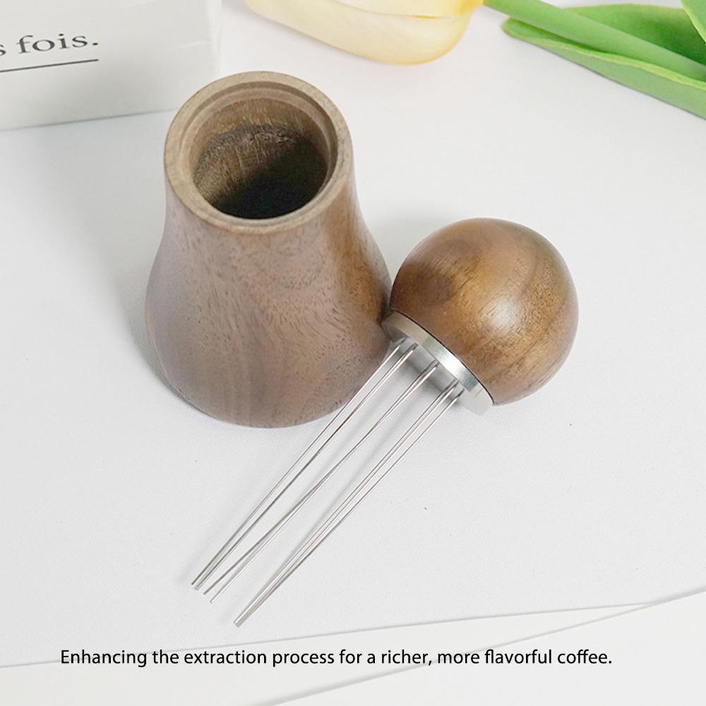 Walnut Wood Handle Coffee Stirring Tool Wood Handle Coffee Needle Tamper For Espresso Preparation