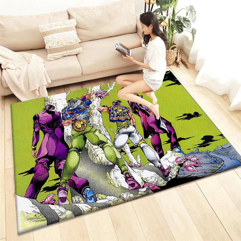 JoJo HD Printed Carpet Living Room Home Decor Sofa Table Rug Anti Slip Chair Cushion Lounge Mat Picnic Camping  Art