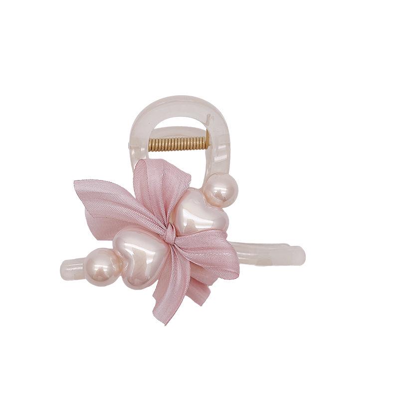 Заколка для волос Pearl Bow Grip для женской прически «половина прически собрана наверх»