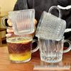 Утолщенный стеклянный стакан с ручкой для воды, молока, холодных напитков, колд брю или вина. Идеально для дома или комнаты для маджонга.