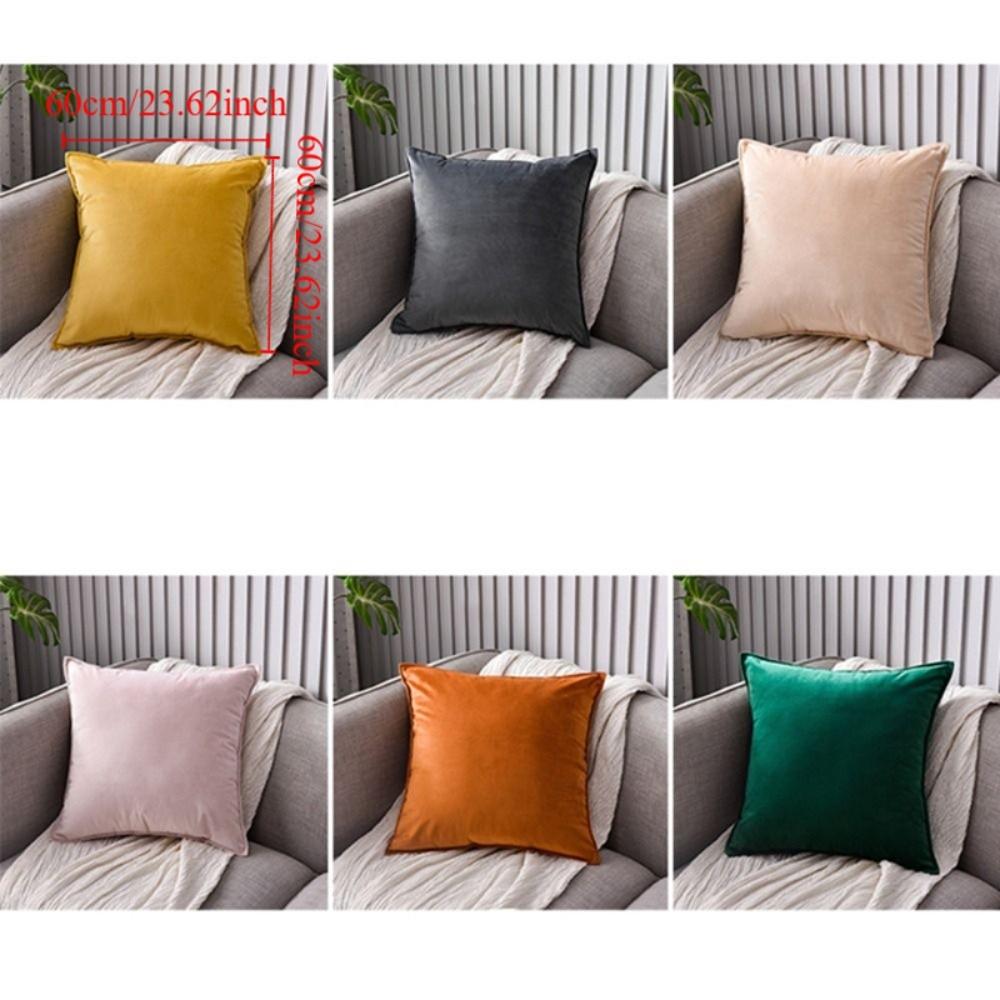 Nordic Style Cushion Cover Solid Color Sofa Pillowcase Velvet Throw Pillow Cover Living Room