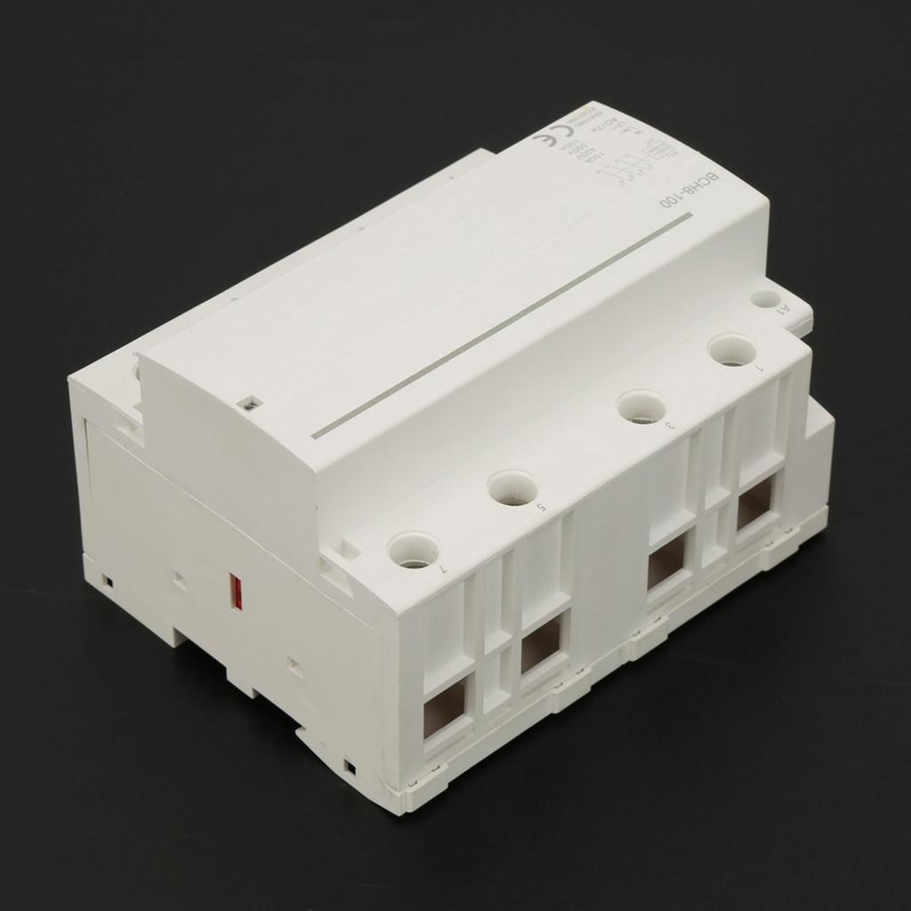4P 4NC 100A 50 60HZ Household DIN Rail AC Contactor Low Power Consumption (AC230V)