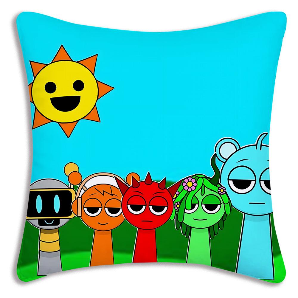Игровой смешной Для S-SprunkiS Наволочки Мультяшный Диван Декоративный Дом Двусторонняя Печать Короткий Плюш Милый Чехол для Подушки