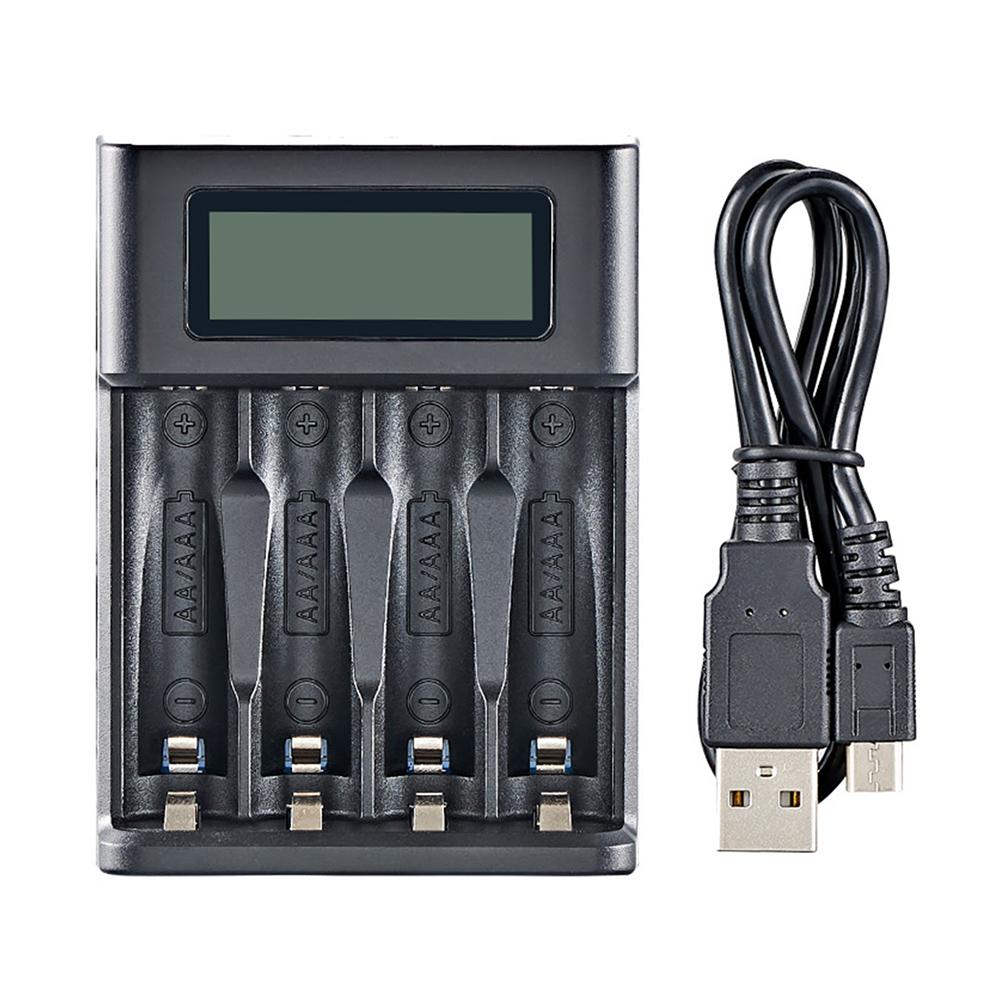 Универсальное USB ЖК-дисплей Смарт Интеллектуальное Зарядное устройство для аккумуляторов с 4 слотами для AA/AAA NiCd NiMh перезаряжаемых аккумуляторов Зарядное устройство