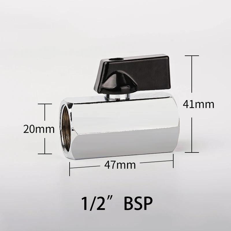 1/8" 1/4" 3/8" 1/2" Резьбовой Мини Латунный Шаровой Кран BSP Папа-Мама Компрессор Воздух Вода Газ Нефть Запорный Кран