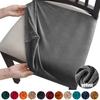 Velvet Chair Cover With No Backrest Anti -Dust Stretch Chair Covers For Dining Home Kitchen Office Upholstered Seat Slipcovers