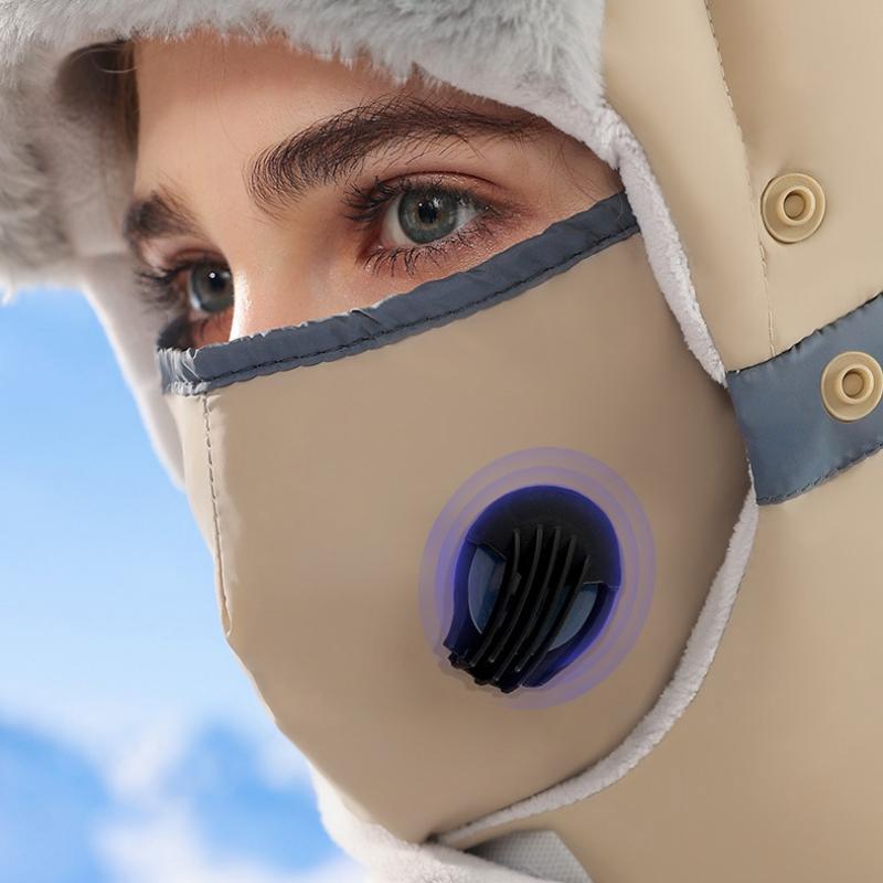 Winter Warm Waterproof Windproof Trooper Hat with Removable Mask Coldproof Skiing Caps