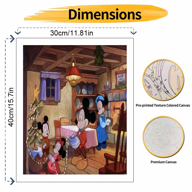 Disney Набор для масляной живописи Рисование Микки Рождество Домашний Декор Стены Спальни Подарок