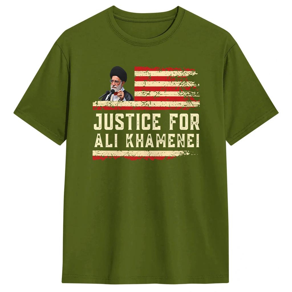 Oversized T Shirt Beach Justice For Ali Khaunisexei Fashion Tshirts Pure Cotton Tee Shirt For Unisex Aesthetic Short Sleeve Clothing