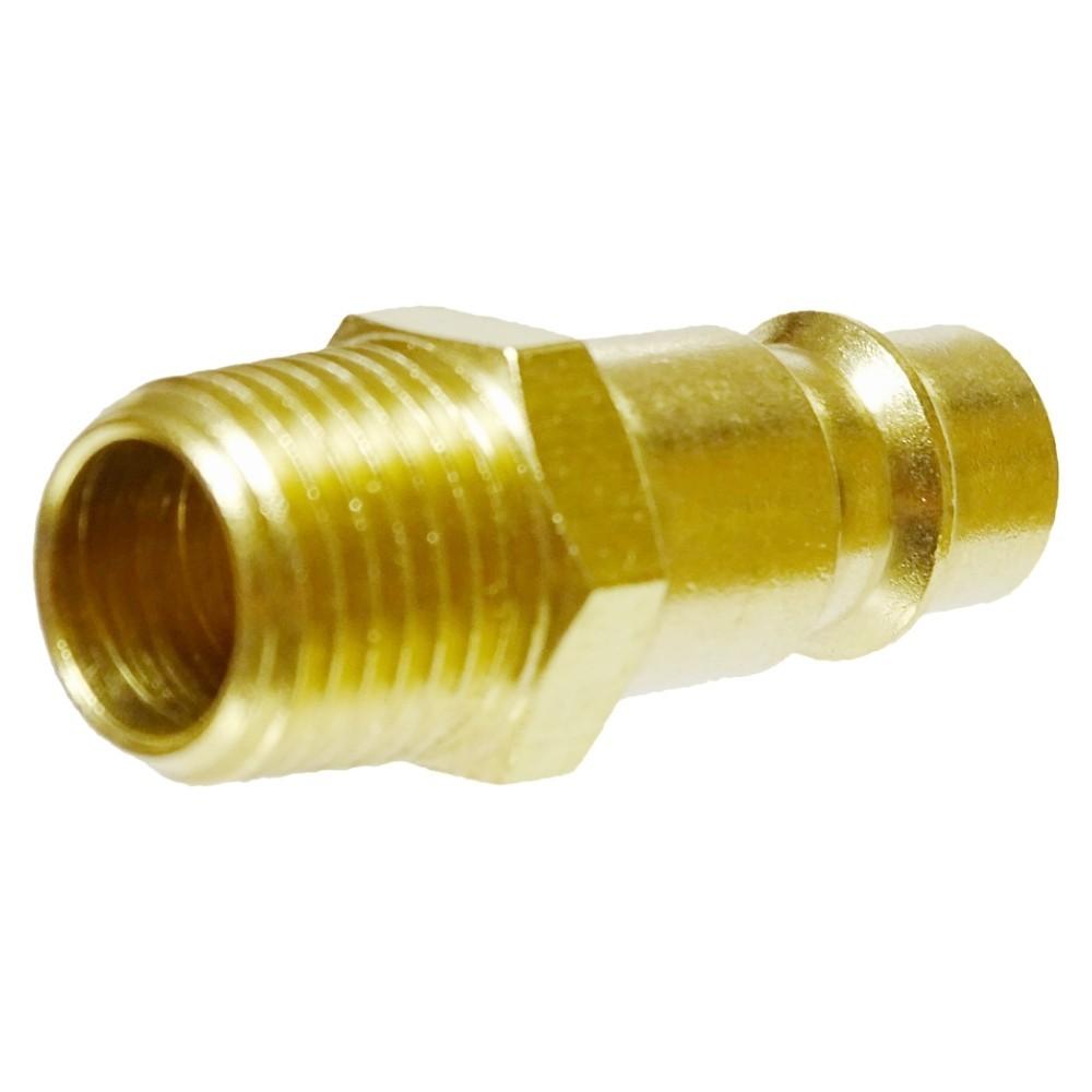 Male pneumatic quick coupler 1/4'' GW brass