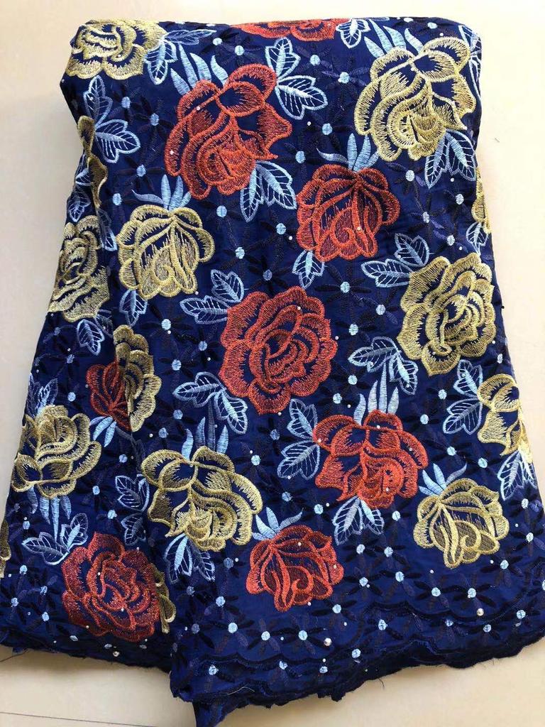 African Cotton Lace Fabric 1or5Yards Nigerian Swiss Voile Cotton Lace Fabrics 2025 Tissus Jersey For Women Sewing Party Dresses