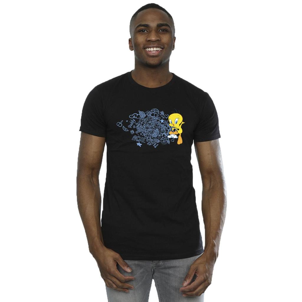 Looney Tunes Mens ACME Doodles Tweety T-Shirt