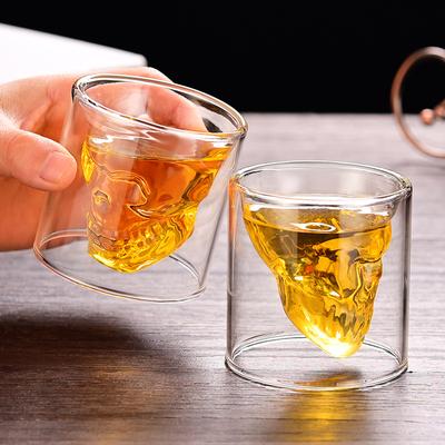 Прозрачный хрустальный череп, стеклянная чашка для виски, вина, водки, бара, клуба, пива, вина, бокал