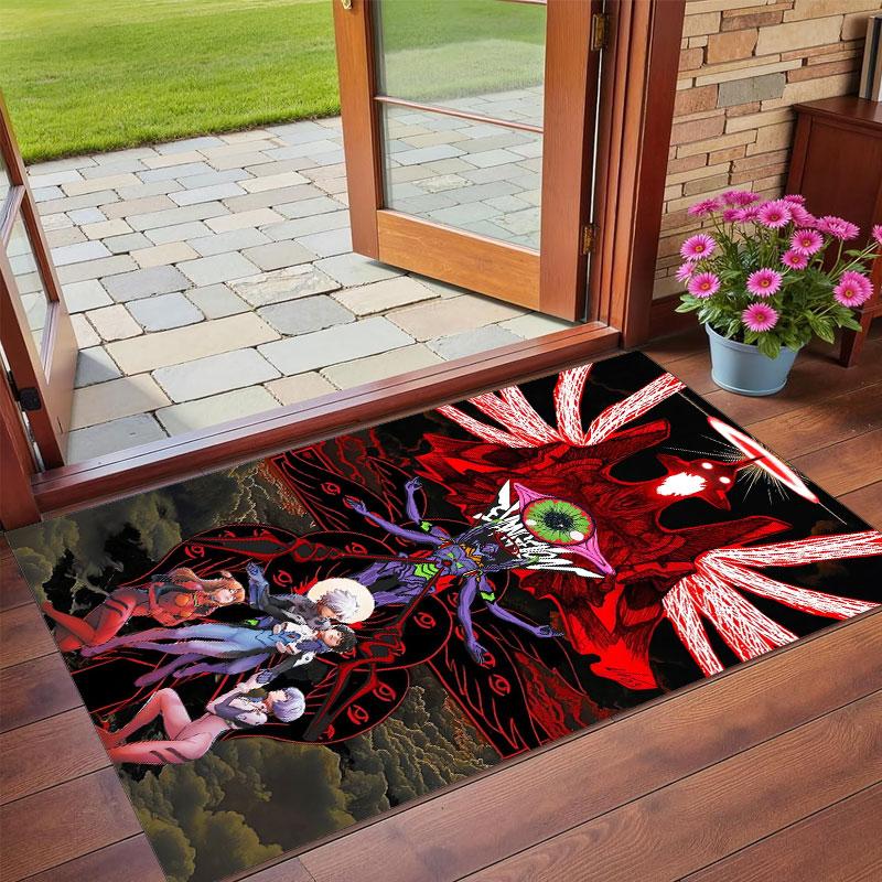 Crystal Velvet Rug Soft Non Slip Indoor Floor Mat Home DecorNeon Genesis Evangelion
