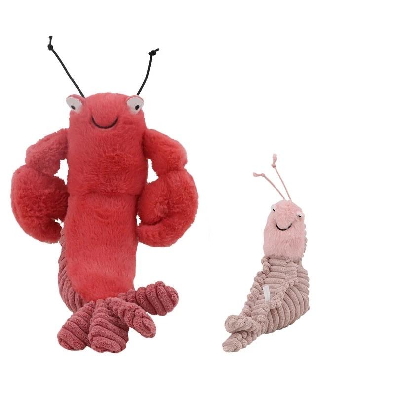 Cute Lobster Plush Toy Soft Shrimp Stuffed Animal Baby Doll Funny Gift For Kids Children