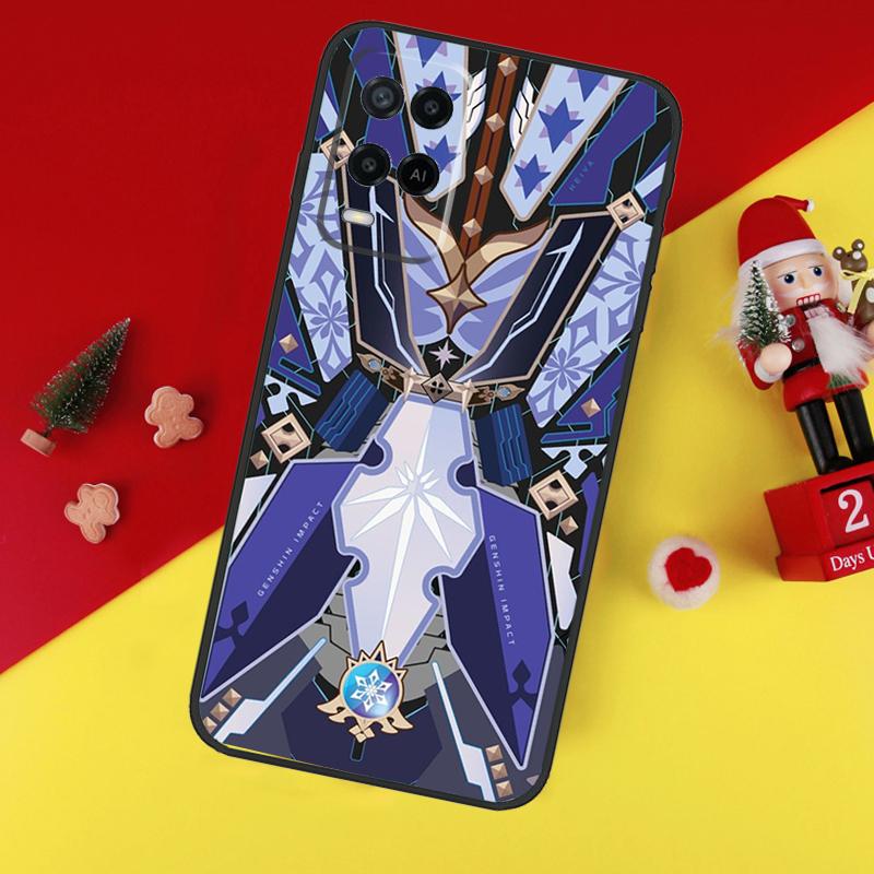 Чехол Genshin Impact для Oppo A94 A74 A54 A60 A40 A80 A16 A76 A96 A98 A58 A78 A18 A38 A57 A17 A15 A5 A6 Pro