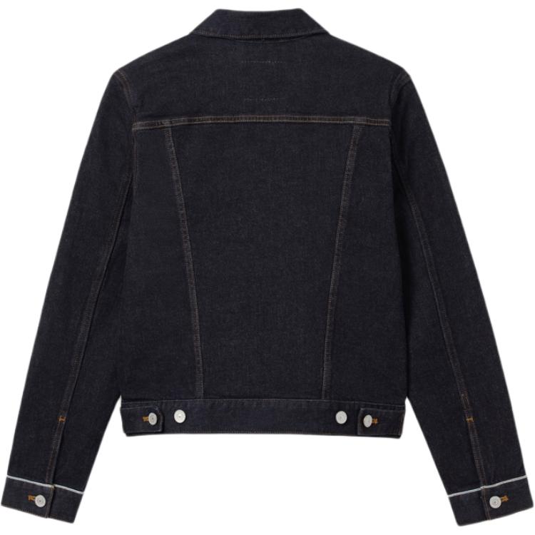 Levis Повседневная Удобная Приталенная Однобортная Джинсовая Куртка с Длинным Рукавом Женские куртки Темно-синий 29945-0236