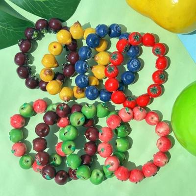 3D Фрукты Смола Фруктовый Браслет Разноцветный Фруктовый Бусинный Браслет Y2K Дофаминовые Наручные Украшения Лето