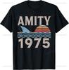Vintage Amity 1975 Sunset Retro Sailboat Sunrise Summer T-Shirt Short Sleeve Graphic T Shirts Ropa Hombre
