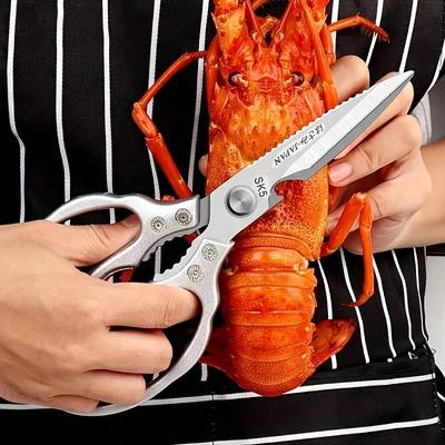 Алюминиевые кухонные ножницы для разделки рыбы, куриных костей, открытых пивных сэндвичей, ореховых многофункциональных ножниц с большой ручкой