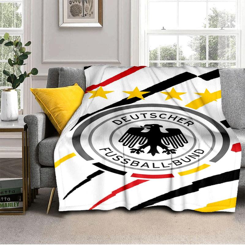 German Football Emblem Printed Throws Blanket Soft Flannel Blankets for Couch Bed Gifts for Men Women Picnic blanket Christmas gifts