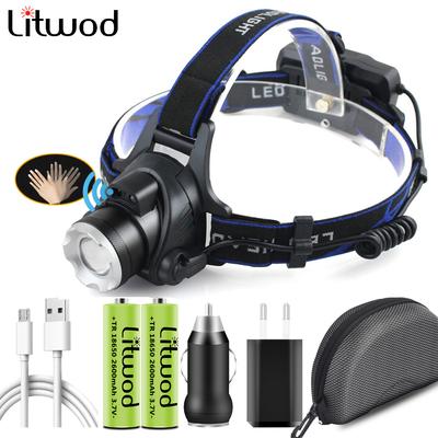 Светодиодный налобный фонарь XHP100, 9-ядерный фонарик с масштабируемой головкой, USB-перезаряжаемый фонарь для фар, водонепроницаемый для велосипеда