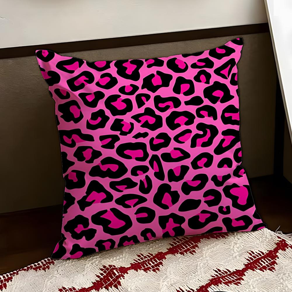 Fierce leopard print Cushion Cover Reversible Soft Durable Pillow Cover Home  Car MultiScene Use for Daily Comfort