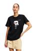 Karl Lagerfeld Czarny T-Shirt Damski Ikon Aquarelle K M