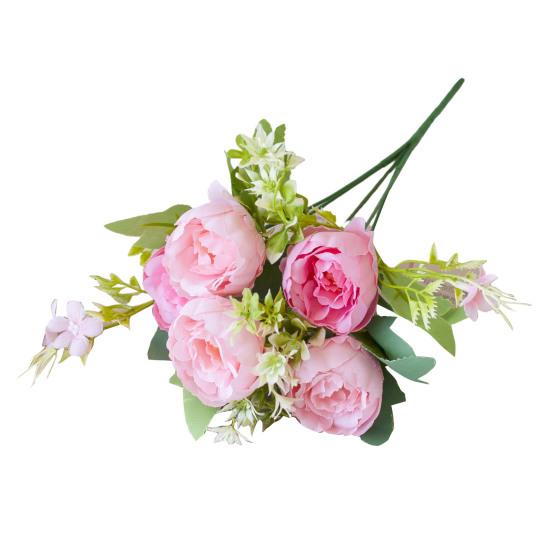 Букет искусственных пионов 5 головок реалистичные искусственные шелковые цветы свадебная вечеринка дом