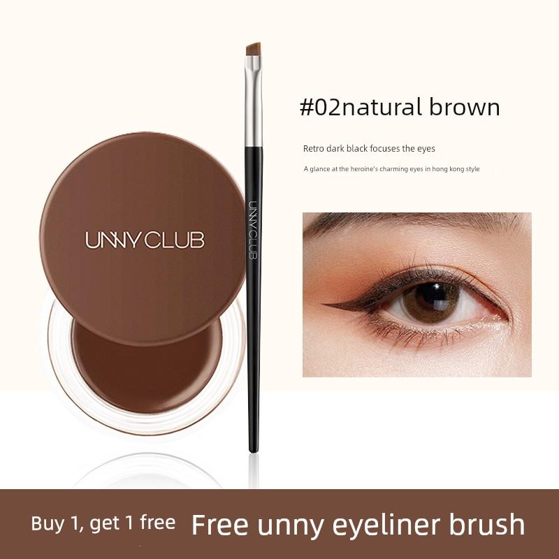 Unny Eyeliner Is Smudge-Proof, Waterproof, Long-Lasting, and Natural-Looking, Specially Designed for Makeup Artists, Comes with a Blade Brush for