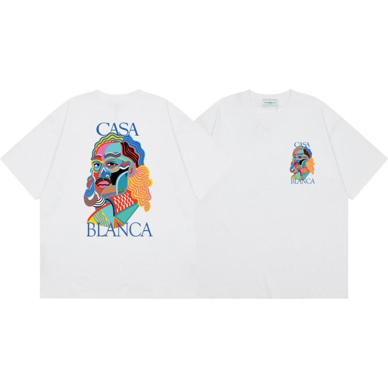Casablanca Print Loose Fit Short Sleeve T-Shirt Teens Streetwear