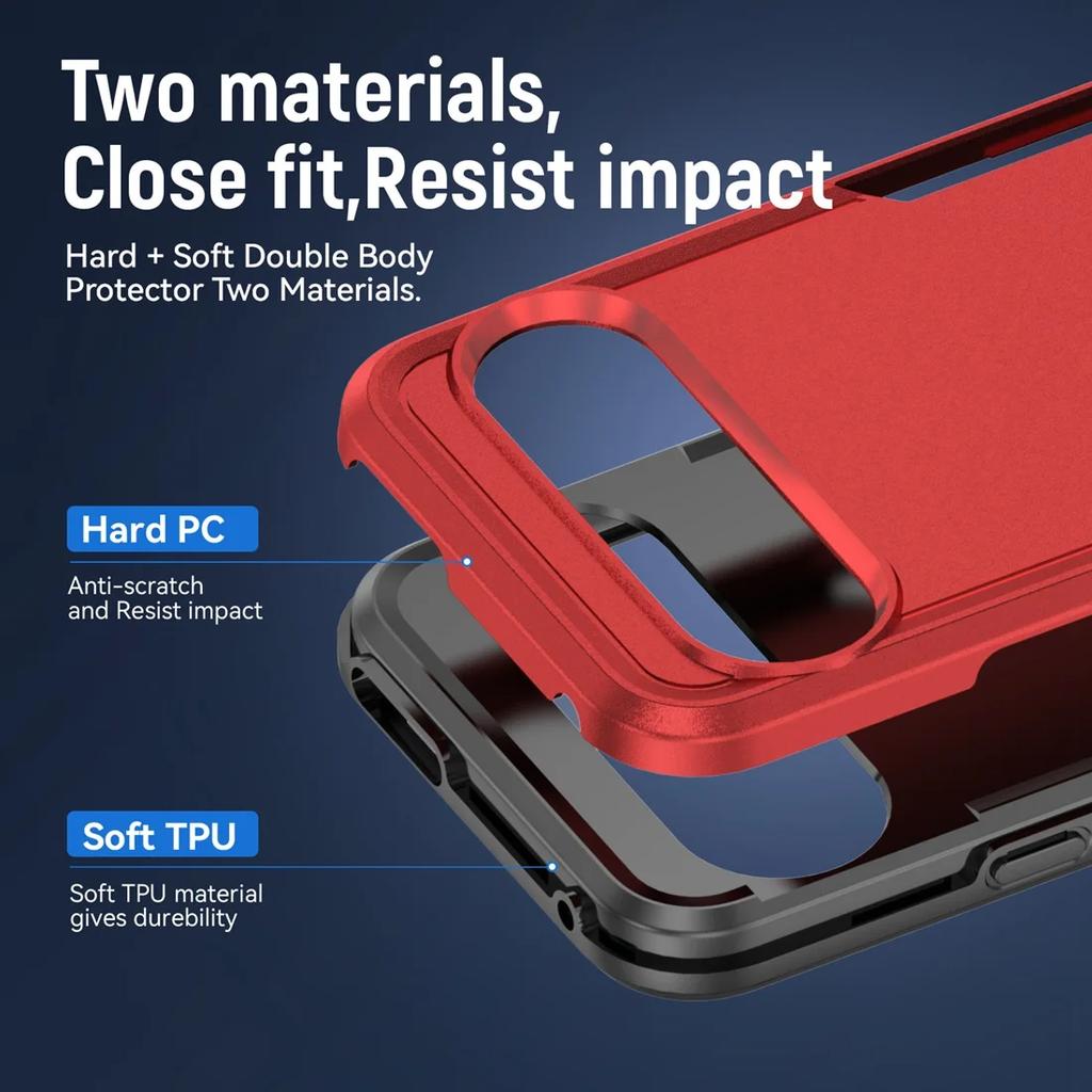 2 в 1 прочный противоударный гибридный двухслойный чехол Heavy Armor для Google Pixel 9 9A 9 Pro 8 8A 8 Pro 7 7A 7 Pro 6 6A 6 Pro 4G 5G защитный чехол для экрана