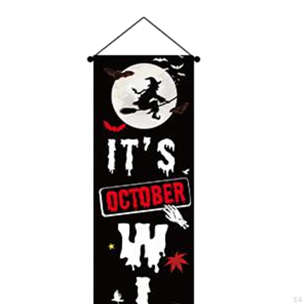 Хэллоуин Двустишие Подвесные баннеры Уличный флаг Знак для входной двери дома с привидениями
