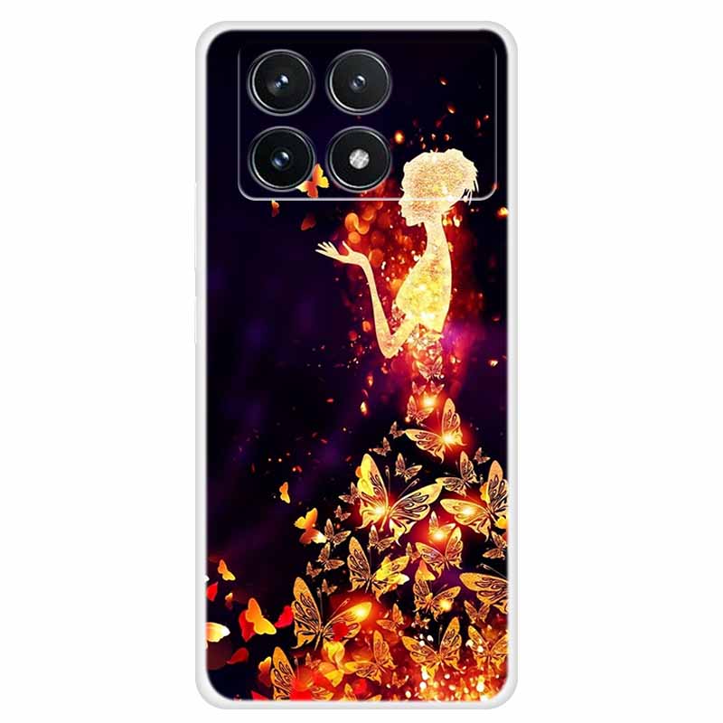 Clear Cover For Xiaomi Poco F6 Pro Case 2024 Paint Soft Silicone TPU Back Cases For Xiaomi Poco F6 Pro 5G Phone Cover Capa Coque