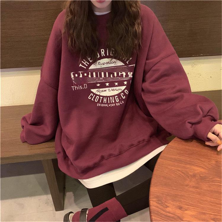 Женский свободный свитер в стиле Харадзюку — коллекция осень 2024 г.