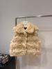 New rabbit fur vest fur women's short lapel vest Mao Mao jacket young and thin foreign high sense