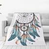 Dreamcatcher Blanket Boho Dream Catcher Plush Throw Blanket Flannel Fleece Blanket for Travel, Airplane, Bed, Couch, Car, Gift