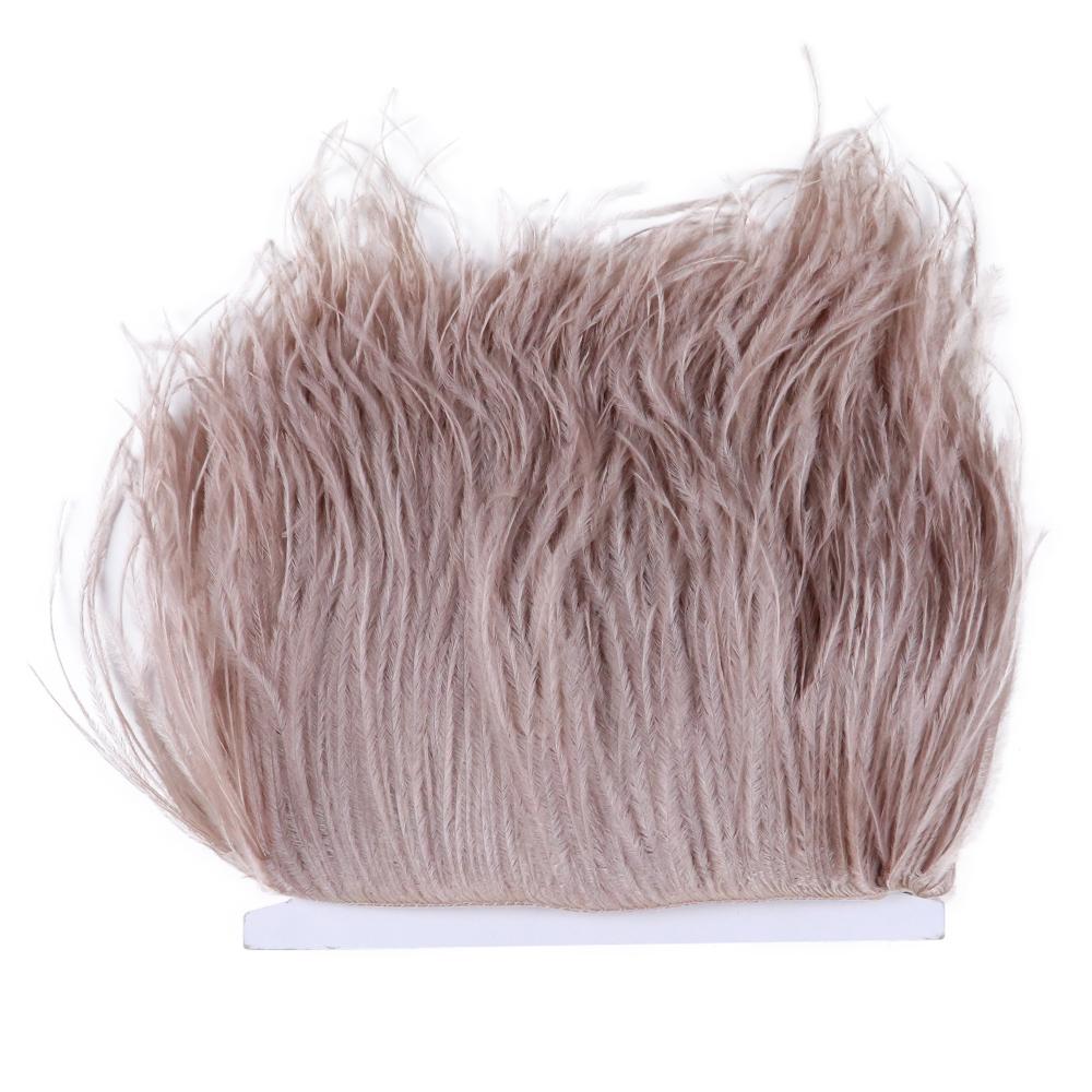 Перо 1 метр Белые страусиные перья Отделка бахрома 8-22 см Натуральная лента из страусиных перьев для свадебной вечеринки Декорация одежды Перья