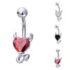 1Pc Fashion Sexy Shiny Navel Belly Button Ring Rhinestone Body Piercing Jewelry