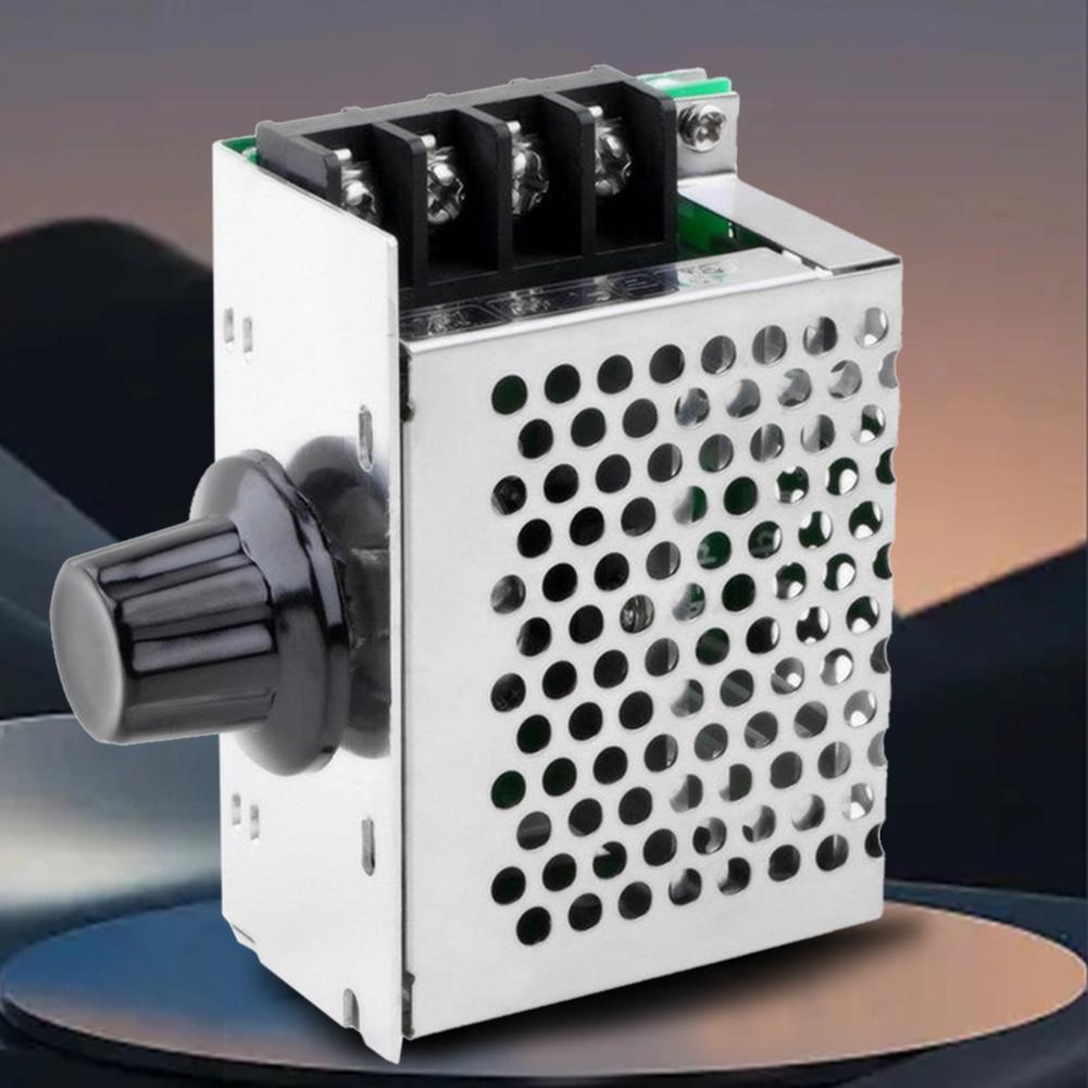 Тиристорный регулятор 4000 Вт AC 220 В Электронный регулятор напряжения Высокомощный регулятор скорости для регулировки яркости, скорости, температуры