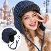 Двусторонняя из флиса, утолщенная, с узором в горошек, шапка Лей Фэн, кепка-бомбер для мужчин и женщин