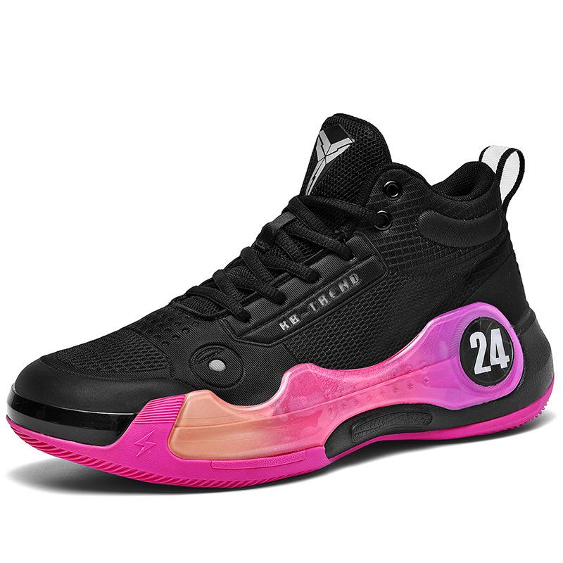 New Arrival Men's Basketball Shoes Cushioned Breathable Sneakers Comfortable Girl Non-Slip Training Sports Basketball Sneakers