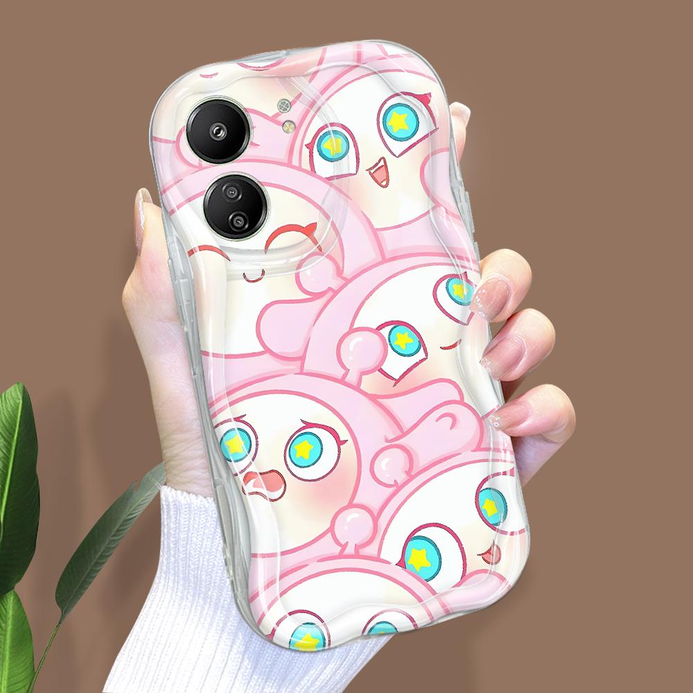 Милый мультяшный узор, кремовая текстура, мягкий силиконовый чехол с волнистыми краями, чехол для телефона Xiaomi Redmi