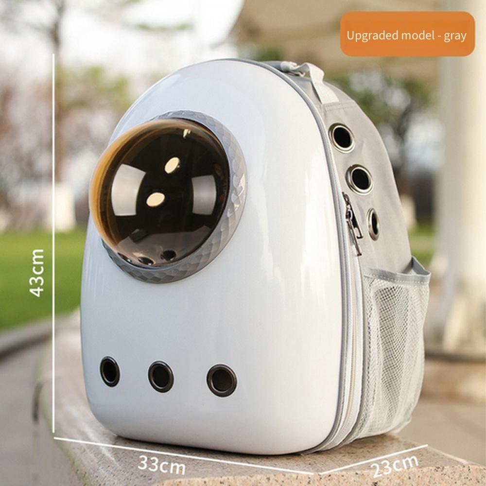 portable transparent space capsule pet carrier backpack breathable large capacity side open for cats outdoor travel